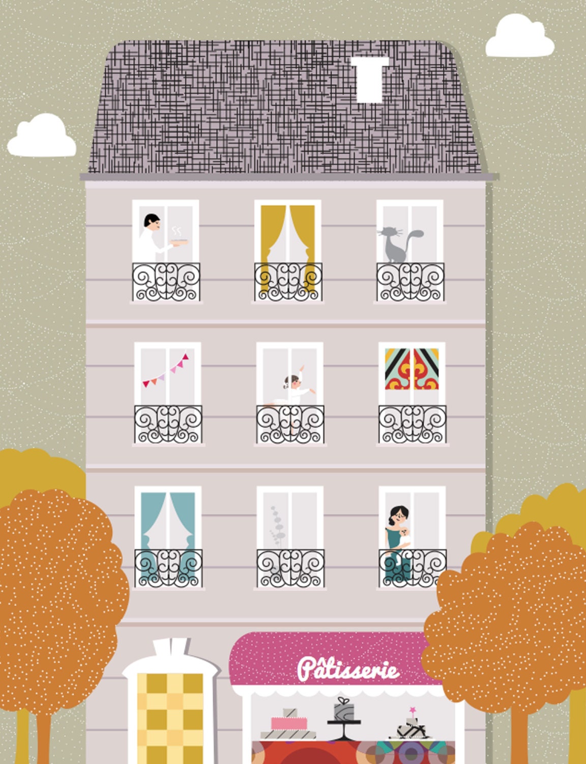 Poster "Dans ma rue" 40x50 cm