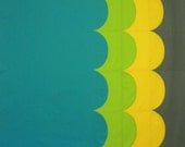 SALE PRICE Awesome Modern Scalloped Quilt or Wall Hanging - one of a kind