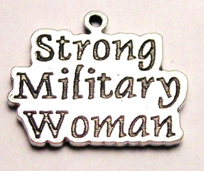 Strong Military Woman 5  Pewter Charms