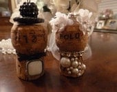 Pearls and Bling Champagne Cake Topper