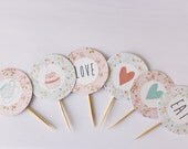 PRINTABLE Tea Party Cupcake Toppers & Gift Tags Il_170x135