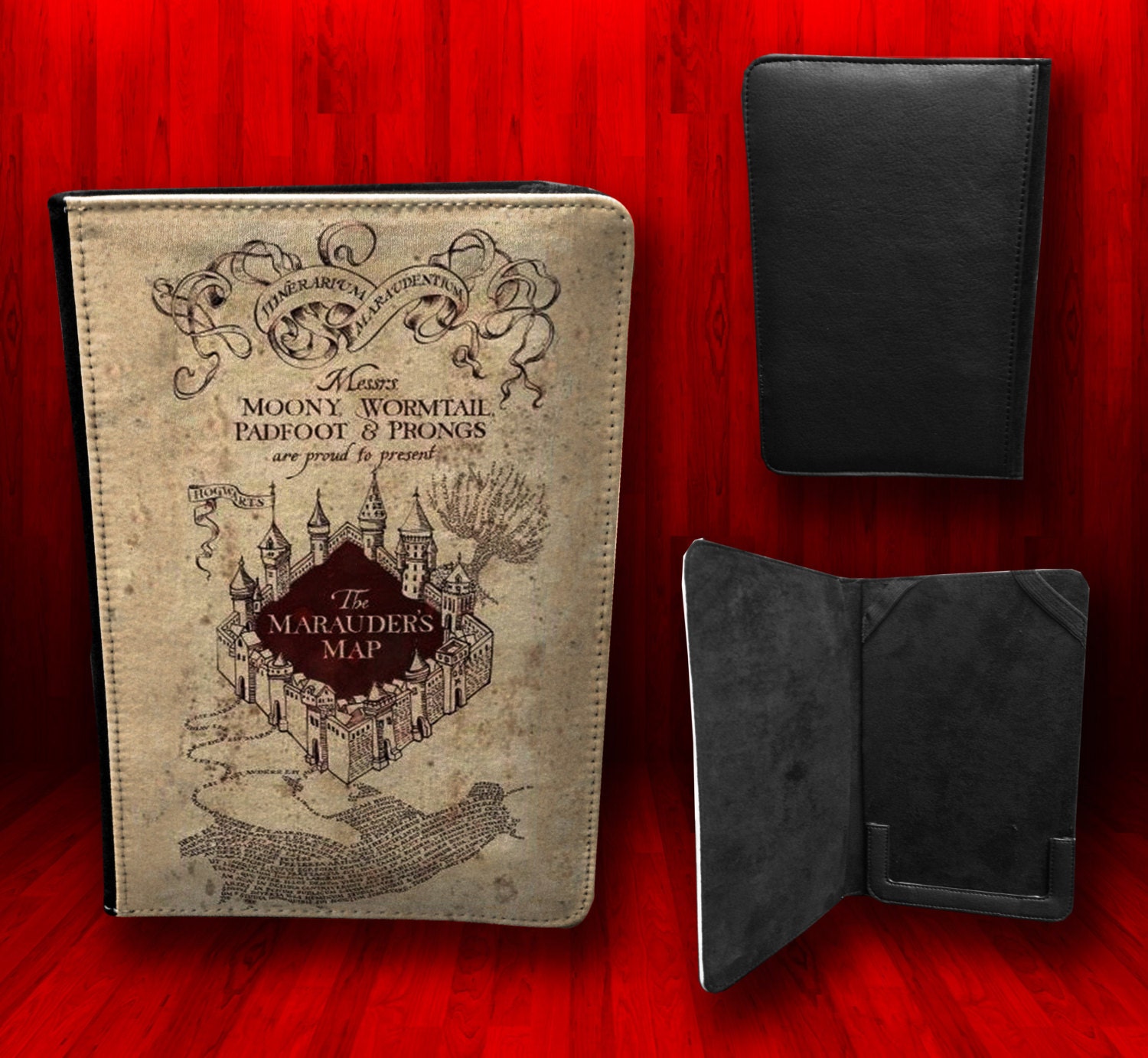 Harry Potter The Marauders Map Leather Nook Color and Nook Tab Book Cover Case