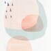 A3 Abstract Organic Shapes Art Print CIRCLES 2- Light Peach version