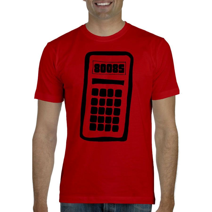 Funny Calculator "80085"- BOOBS Unisex Tshirt- T-Shirt- Mens- Womens- Adult Clothing