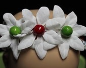 Red and Green Holiday Balls Headband