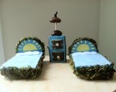 Fairy woodland blue sunshine twin bed set - LightofdayCreations