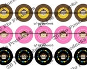 INSTANT DOWNLOAD Cute boy and girl Monkey Inspired Digital Bottle Cap image sheet 1 inch circle 4x6