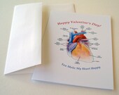 Anatomical heart valentine card