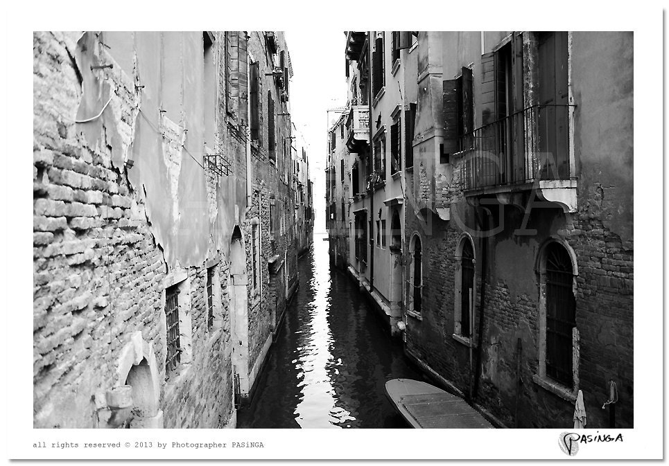 architectural, monochromatic, travel, fine art photography, Venice Italy, black and white art, 8x12 print, modern wall art