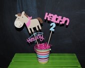 Horse Cowboy Birthday Centerpieces Kids Birthday With Age And Name Il_170x135