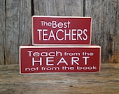 The best teachers teach blocks... teacher school gift end of the year christmas teacher appreciation thank you classroom sign