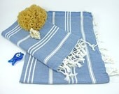 TurkishTowel, Set of 2 Peshkir, Exclusive Quality Pure Turkish Cotton. Hand Head Towel, Tea Towel, Kitchen Towel, Baby Towel, Handmade