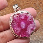 Red Solar Quartz Gemstone Pendant Bead
