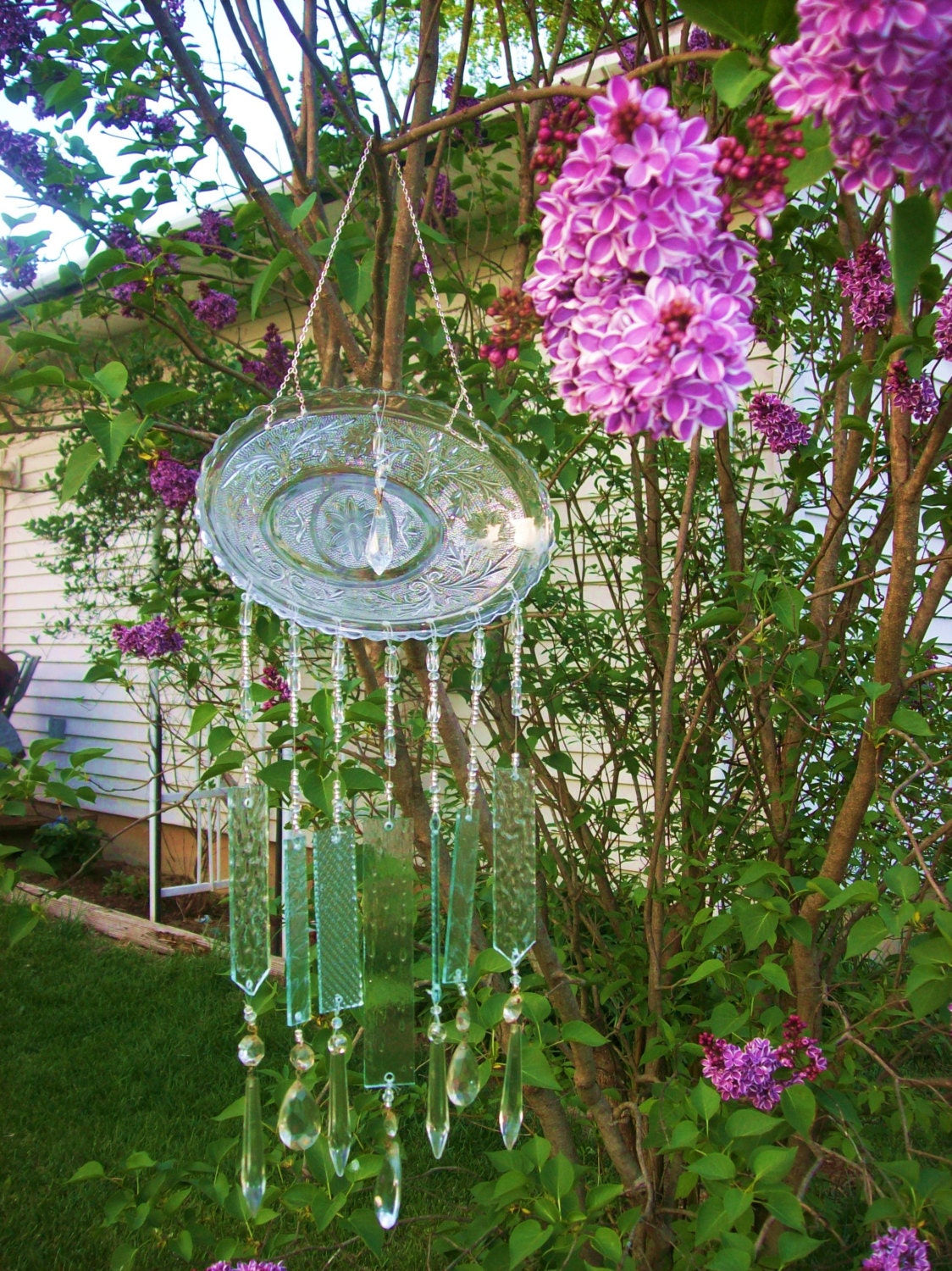 Antique glass windchime/suncatcher