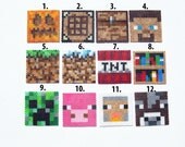 Minecraft Perler Characters & Blocks - Set of 8