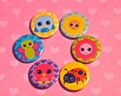 Oh Fifi Nature Friends 4 Pinback Button Set