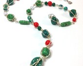 Kawaii, gorgeous unique handmade necklace, Murano glass, modern jewelry