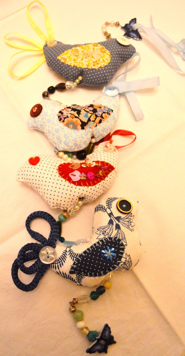 Bejewelled Hanging Birds