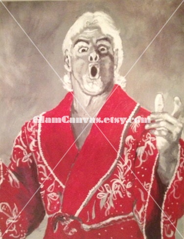 Ric Flair Wooo 11x14 PRINT of Original Painting