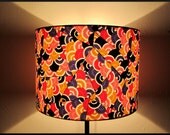 Multicoloured explosive lamp-shade out of Japanese paper, Japanese lamp