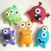 Plush toys, Felt toys, Monster - "Monster Friends"
