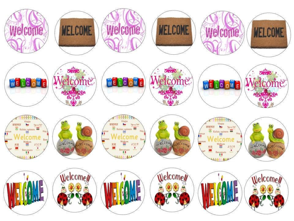 Welcome Cake/Cookie Edible Toppers