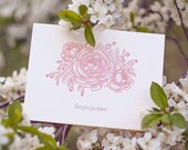 Letterpress Wedding Invitation - Wedding Flowers