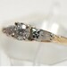 Antique Art Deco Diamond Engagement Ring 14K Yellow Gold and Platinum