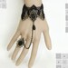 Black lace necklace retro water drop beads romatic the bride jewelry women fashion charm bracelet