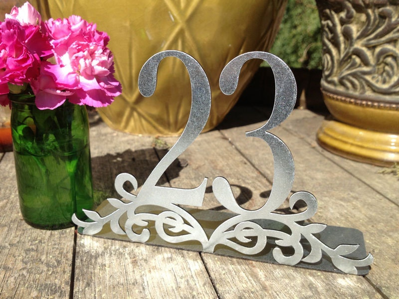 Designer Metal Table Numbers 1 thru 5
