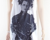 JOHNNY DEPP shirts women tee women tank top dress shirt tunic top shirts vest shirts sleeveless white tank top size M