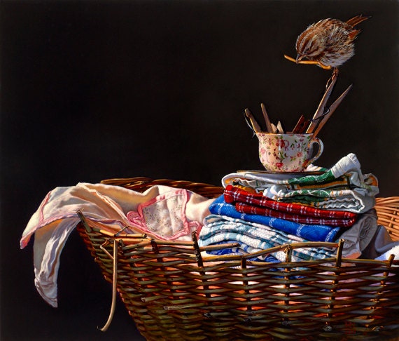 The Basket Weaver Fine Art Digital Print by Artist Heather Neill