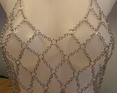 Chainmail custom lightweight metal tanktop or top for LARP RP bellydance fantasy party festival geekery fairy chainmail chain maille