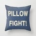 Pillow Fight, Custom plush pillow, throw pillow - 16 x 16 - Your Choice Of Colors