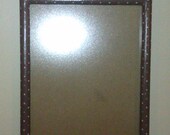 Brown with pink and white polka dots 8x10 picture frame baby girl
