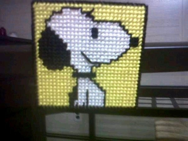 Peanuts magnets needlepoint plastic canvas