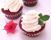 Gluten Free RED velvet cupcakes Low Carb 4th of july gift Almond Flour Paleo Sugar Free Sweet Chocolate or vanilla icing