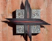 CROSS PAINTING Canvas Art COLLAGE Mixed Media Painting 3D Handmade Art decor Wall Art Acrylic Modern Art Original work Fine art Gift Idea