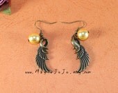 Harry Potter,Golden Snitch earrings,Ball Wing  Dangle Earrings,Golden Snitch Pendant,Harry style,Steampunk Earrings
