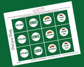 Football Birthday Party Treat Favor Tag 2 inch Printables DIY Printable PDF