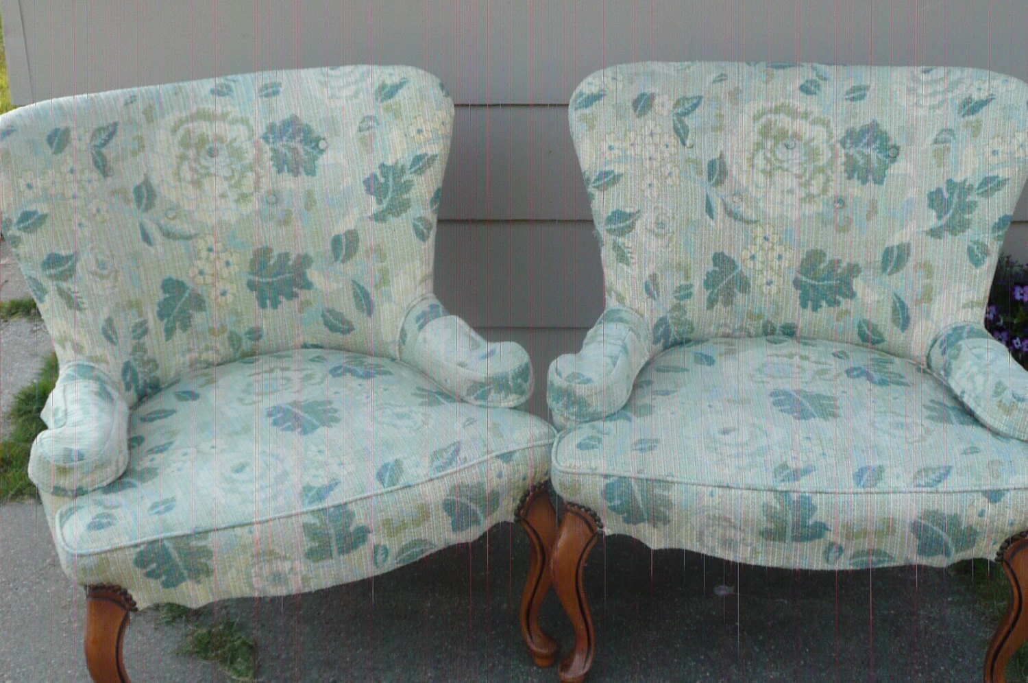 Pair of Vintage Wingback chairs