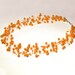 Orange Necklace. Wedding Necklace. Beadwork.  Multistrand Necklace.