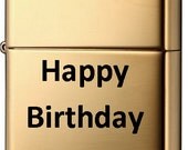 Personalized Engraved Brass Zippo Lighter - Birthday gifts for men, Anniversary Gifts, Wedding Gifts, Father of the Bride Gifts