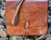 The leather bag with Celtic ornament,handmade bag,Tote,canvas bag, Purses,retro