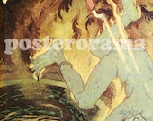 Sorcery takes down the Giant art by Edmund Dulac POSTER large 14 x 22 giclee fantasy reproduction Print