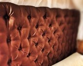 Luxurious Chocolate Silky Tufted Headboard-Queen