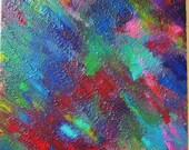 20x16 ORIGINAL Abstract Multi Color Painting on Canvas