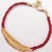 Feather Bracelet Connected With Colorful Rope    Red string bracelet braided bracelet