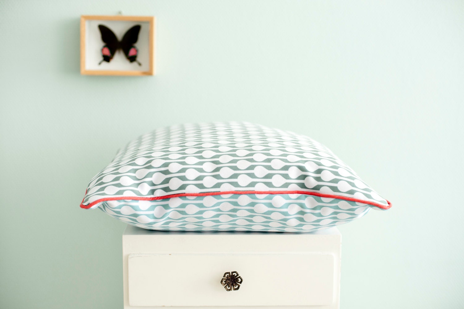 Double Sided Raindrop Print Decorative Pillow / Cushion