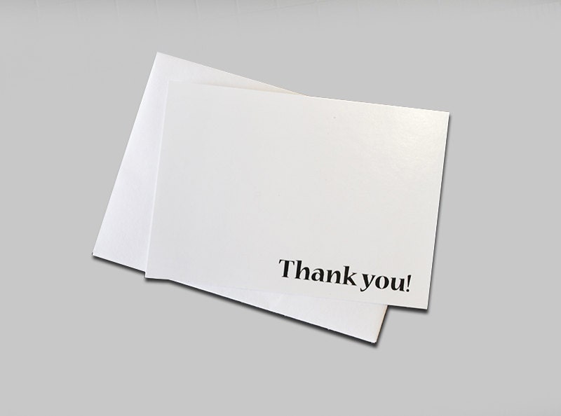 8 Miniature Note Cards-Paper Goods-Blank -Plain White Thank You stationery gift enclosure